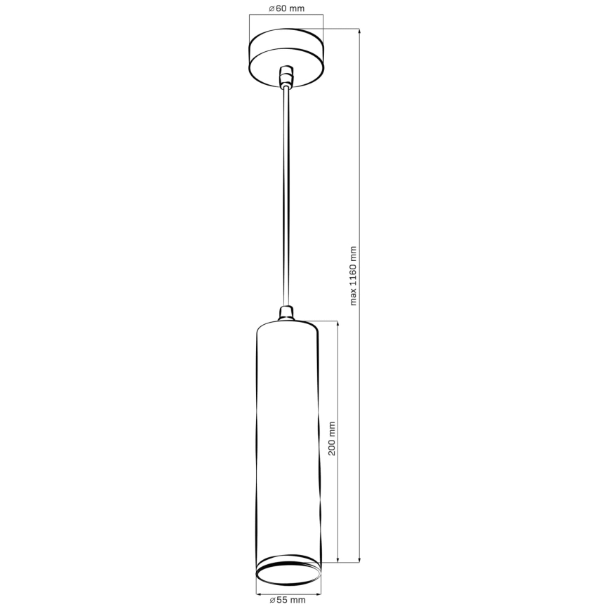 Bathroom Sietynas ant stygos TURYN 1xGU10/10W/230V IP44 balta