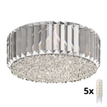 Brilagi - LED Krištolinis lubinis šviestuvas GLAMOUR 5xG9/42W/230V