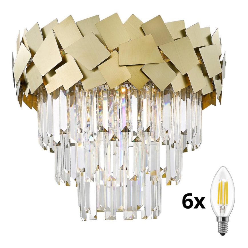 Brilagi - LED Krištolinis lubinis šviestuvas MIRAGE 6xE14/40W/230V