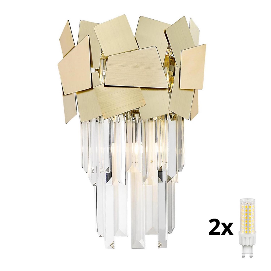 Brilagi - LED Krištolinis sieninis šviestuvas MIRAGE 2xG9/42W/230V