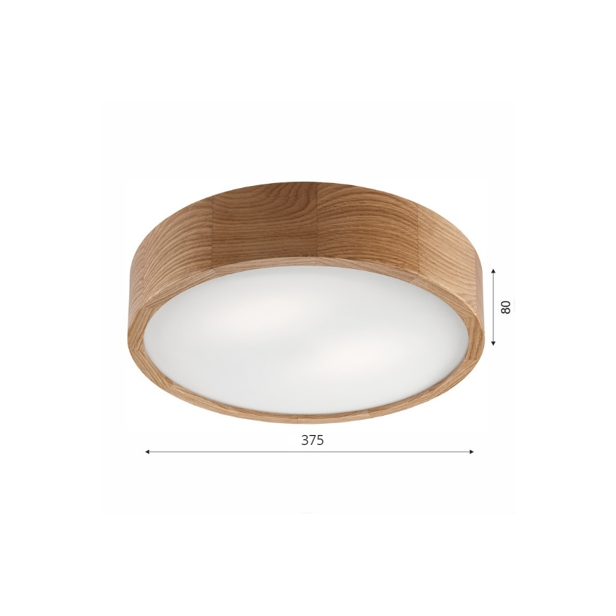 Brilagi - LED lubinis šviestuvas CARVALHO 2xE27/60W/230V ąžuolas diametras 37,5 cm