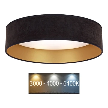 Brilagi - LED Lubinis šviestuvas VELVET LED/12W/230V d. 30 cm 3000K/4000K/6400K juodas/aukso