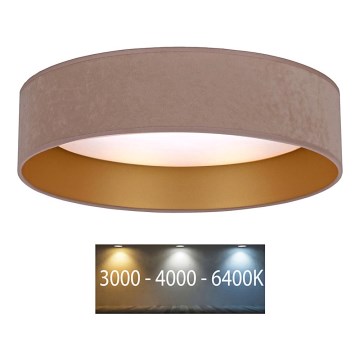 Brilagi - LED Lubinis šviestuvas VELVET LED/12W/230V d. 30 cm 3000K/4000K/6400K smėlio/aukso spalvos