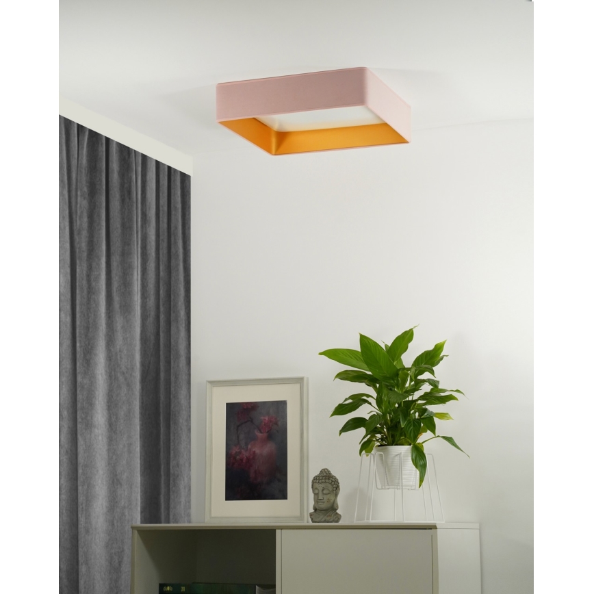 Brilagi - LED lubinis šviestuvas VELVET SQUARE LED/24W/230V rausva