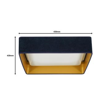 Brilagi - LED lubinis šviestuvas VELVET SQUARE LED/24W/230V tamsiai mėlyna