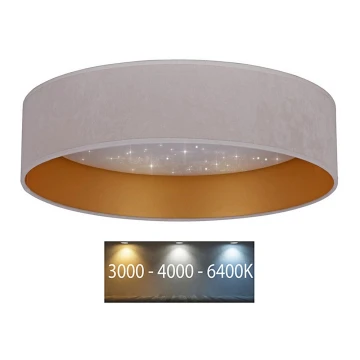 Brilagi - LED Lubinis šviestuvas VELVET STAR LED/24W/230V d. 40 cm 3000K/4000K/6400K kreminis/aukso