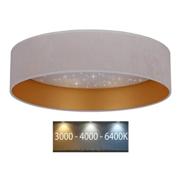 Brilagi - LED Lubinis šviestuvas VELVET STAR LED/36W/230V d. 55 cm 3000K/4000K/6400K kreminis/aukso