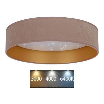 Brilagi - LED Lubinis šviestuvas VELVET STAR LED/36W/230V d. 55 cm 3000K/4000K/6400K smėlio/aukso