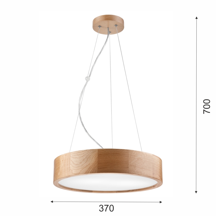 Brilagi - LED Pakabinamas sietynas CARVALHO 2xE27/60W/230V ąžuolas diametras 37 cm