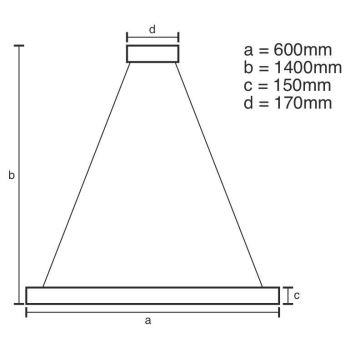 Brilagi - LED pritemdomas krištolo sietynas ant virvelės HALO LED/40W/230V + nuotolinio valdymo pultas