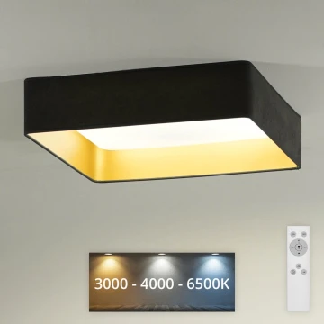 Brilagi - LED Pritemdomas lubinis šviestuvas VELVET SQUARE LED/24W/230V 3000/4000/6500K + nuotolinio valdymo pultas pilka