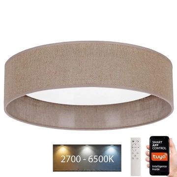 Brilagi - LED Reguliuojamas lubinis šviestuvas VELVET SMART LED/24W/230V d. 45 cm 2700-6500K Wi-Fi Tuya ruda + nuotolinio valdymo pultelis