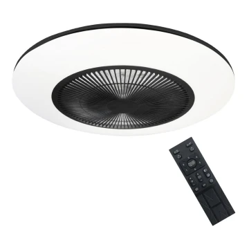 Brilagi - LED Reguliuojamas šviestuvas su ventiliatoriumi AURA LED/38W/230V 3000-6000K juodas + valdymo pultas