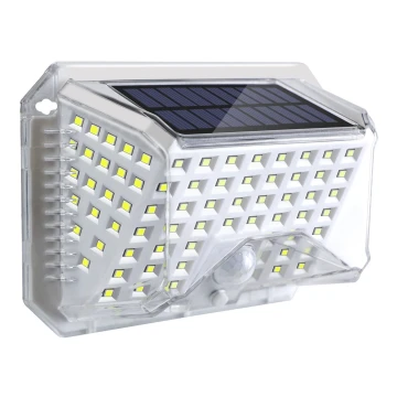 Brilagi - LED saulės energijos sieninis šviestuvas su jutikliu WALLIE LED/4W/5,5V 6500K IP64 sidabras