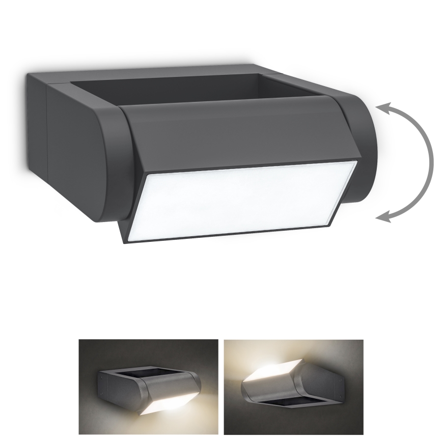 Brilagi - LED sieninis lauko šviestuvas CROTONE LED/7W/230V antracitas IP54