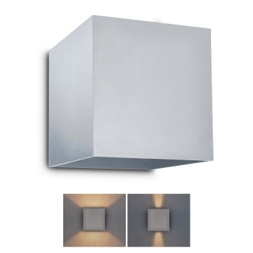 Brilagi - LED sieninis lauko šviestuvas CUBE LED/6W/230V pilka IP54