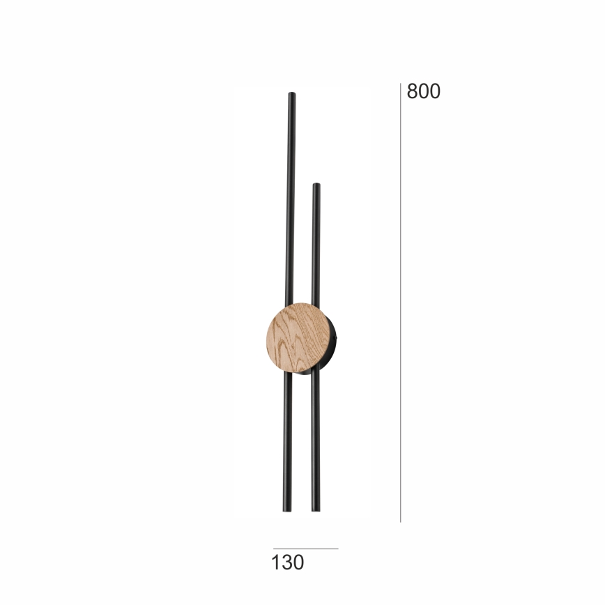 Brilagi - LED sieninis šviestuvas WOODY COLLINE LED/15W/230V ąžuolas