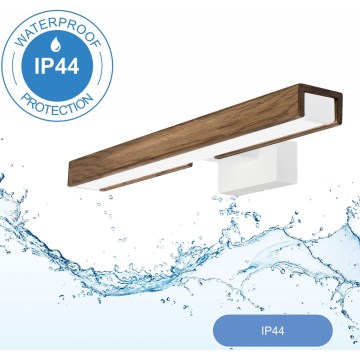 Brilagi - LED vonios veidrodžio apšvietimas WOODY MIRROR LED/8W/230V IP44 ąžuolas/balta