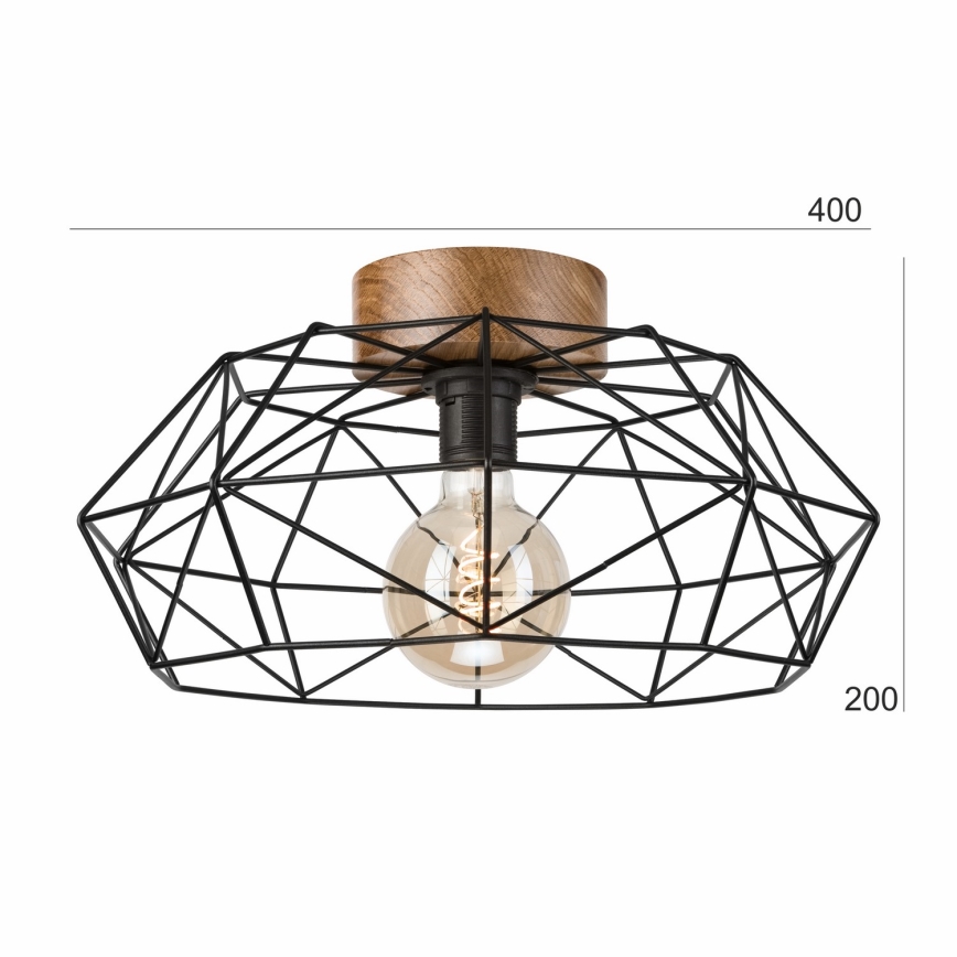 Brilagi - Lubinis šviestuvas WOODY BASKET 1xE27/60W/230V ąžuolas