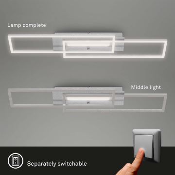 Brilo - LED Ant pagrindo montuojamas sietynas FRAME 2xLED/20W/230V matinis chromas