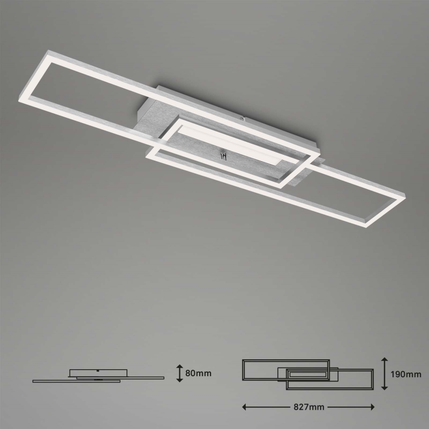 Brilo - LED Ant pagrindo montuojamas sietynas FRAME 2xLED/20W/230V matinis chromas