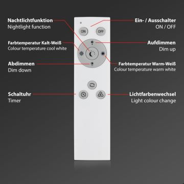 Brilo - LED Pritemdomas lubinis šviestuvas STARRY SKY LED/24W/230V 3000-6500K + nuotolinio valdymo pultas