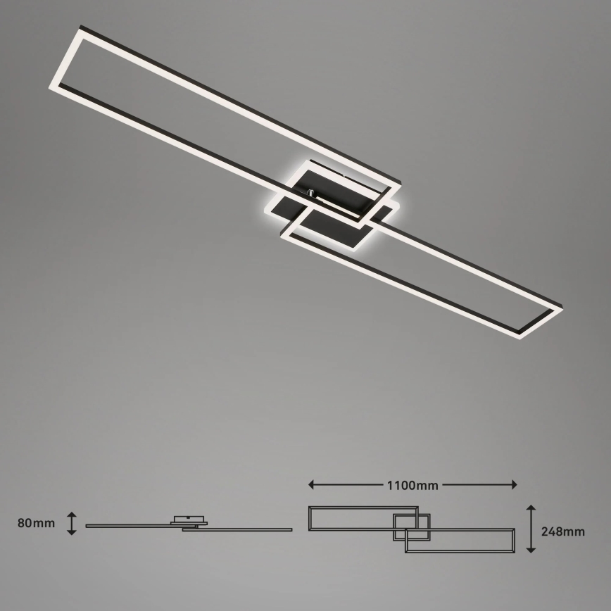 Brilo - LED Pritemdomas tvirtinamas sietynas FRAME 2xLED/20W/230V 2700-6500K + nuotolinio valdymo pultas