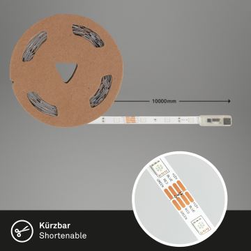 Brilo - LED RGB Reguliuojama juostelė 11,5m LED/24W/230V + nuotolinio valdymo pultas