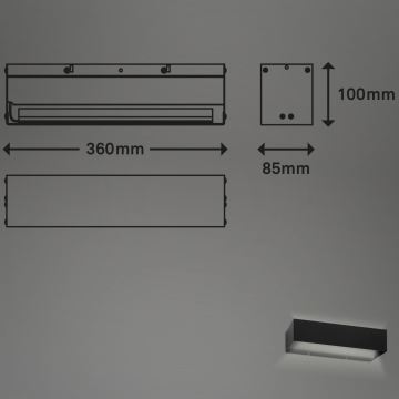 Briloner 2204-015 - LED sieninis lauko šviestuvas LED/8W/230V IP44 juoda