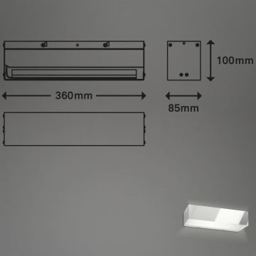 Briloner 2204-018 - LED sieninis lauko šviestuvas LED/8W/230V IP44 chromas