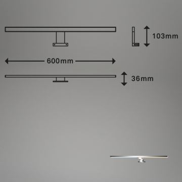 Briloner 2299-018 - LED Reguliuojamas vonios veidrodžio apšvietimas COOL&COSY LED/8W/230V 2700/4000K IP44