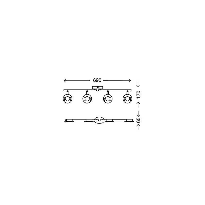 Briloner 2798-042 - LED Akcentinis apšvietimas STONE 4xLED/4,5W/230V