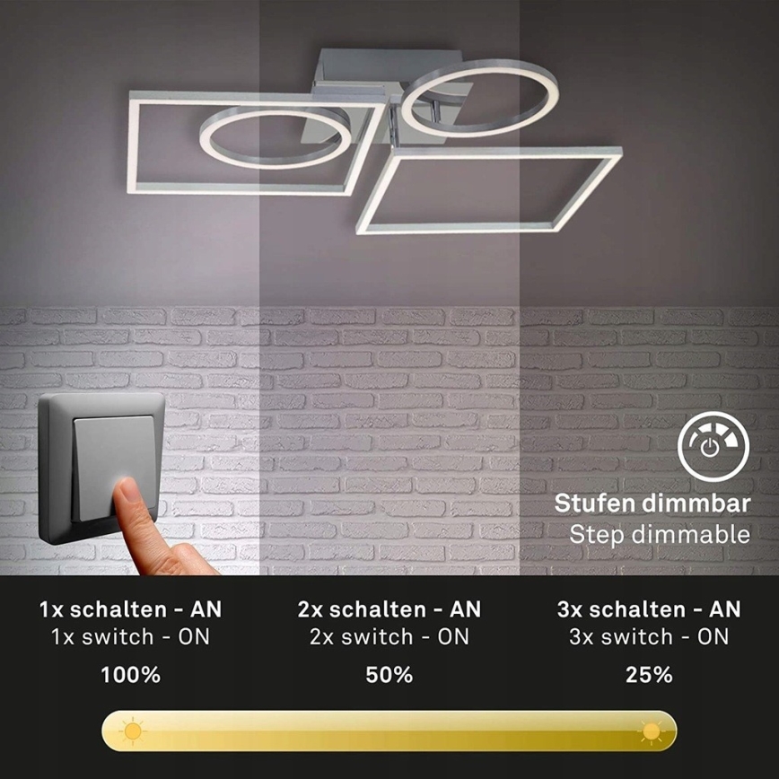 Briloner 3135-018 - LED Pritemdomas lubinis šviestuvas FRAME LED/43,8W/230V 3000K