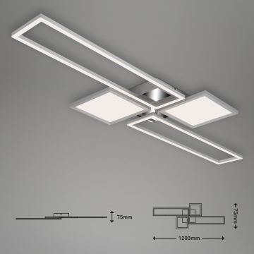 Briloner 3531-018 - LED Pritemdomas lubinis šviestuvas FRAME LED/50W/230V 3000-6500K + nuotolinio valdymo pultas