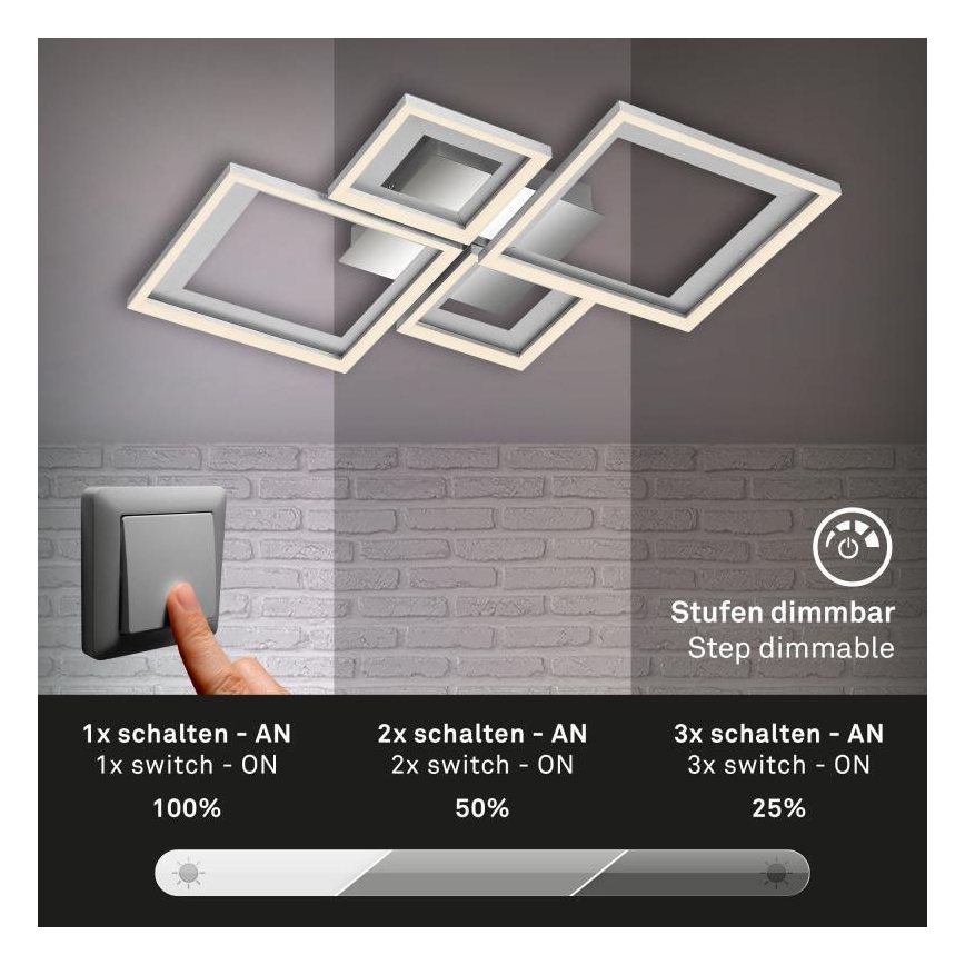 Briloner 3727-019 - LED Pritemdomas lubinis šviestuvas FRAME LED/38W/230V