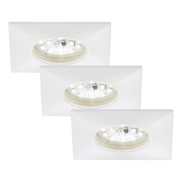 Briloner 7205-036 - KOMPLEKTAS 3x LED įleidžiamas lubinis vonios šviestuvas ATTACH LED/5W/230V IP44 balta