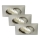 Briloner 7210-032 - KOMPLEKTAS 3x LED įleidžiamas lubinis vonios šviestuvas ATTACH LED/5W/230V IP23 chromas