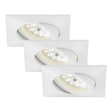 Briloner 7210-036 - KOMPLEKTAS 3x LED įleidžiamas lubinis vonios šviestuvas ATTACH LED/5W/230V IP23 balta