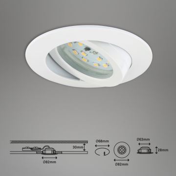 Briloner 7232-016 - LED Reguliuojamas vonios įleidžiamas šviestuvas LED/5,5W/230V IP23