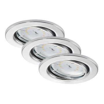 Briloner 7277-038 - KOMPLEKTAS 3x LED Reguliuojamas vonios įleidžiamas šviestuvas 1xGU10/5W/230V IP23