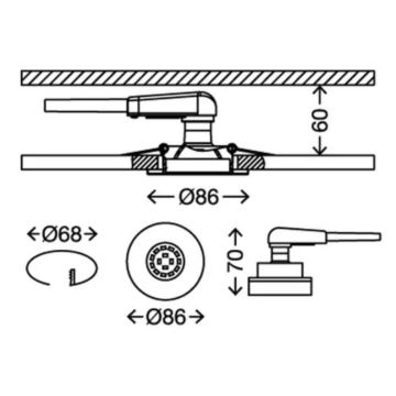 Briloner 7277-038 - KOMPLEKTAS 3x LED Reguliuojamas vonios įleidžiamas šviestuvas 1xGU10/5W/230V IP23