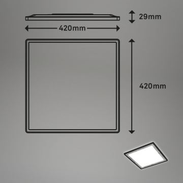 Briloner 7459-414 - LED Pritemdomas lubinis šviestuvas SLIM LED/22W/230V 2700-6500K + nuotolinio valdymo pultas