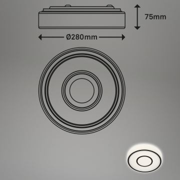 Briloner - LED lubinis šviestuvas SIRKEL LED/12W/230V juoda