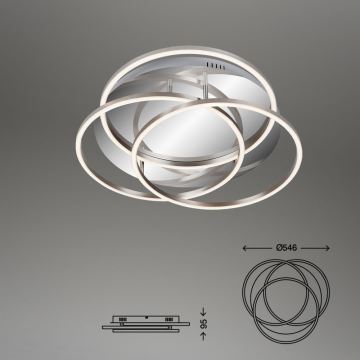 Briloner - LED Pritemdomas lubinis šviestuvas FRAMES LED/60W/230V blizgus chromas