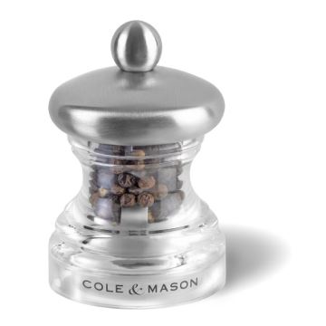 Cole&Mason - Druskos ir pipirų malūnėlių rinkinys BUTTON 2 vnt 6,5 cm