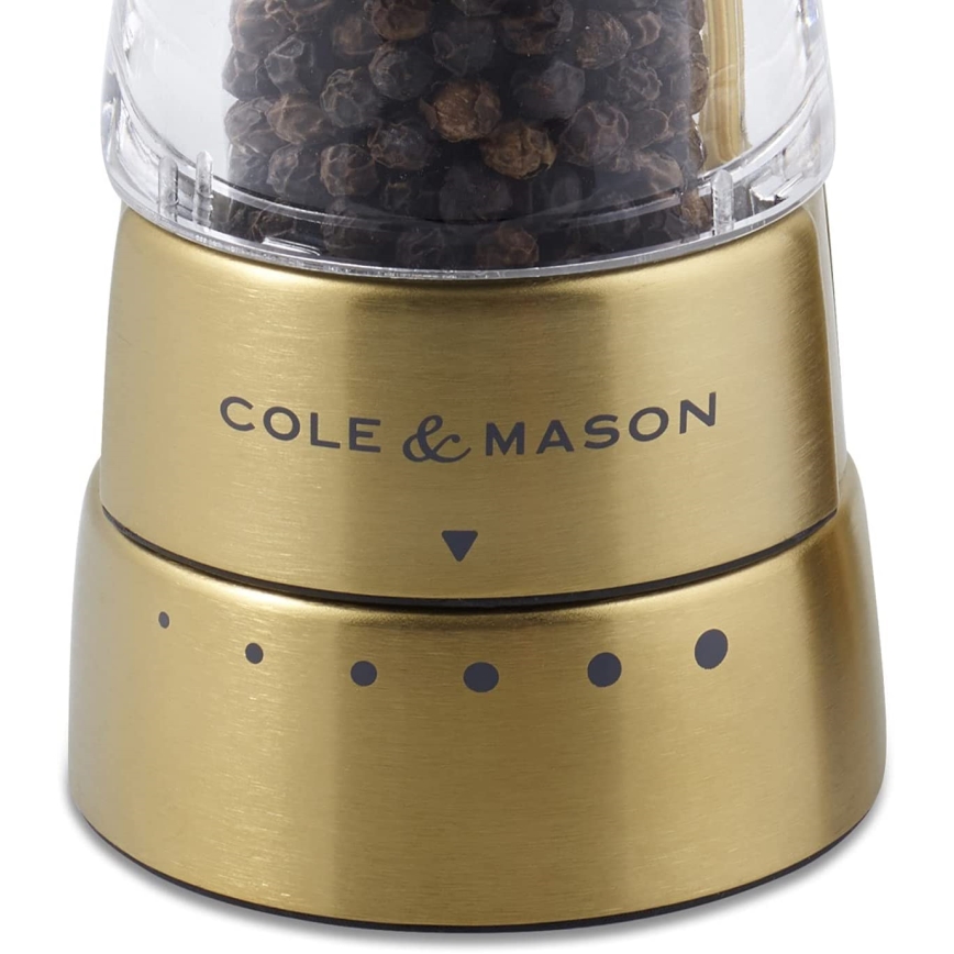 Cole&Mason - Druskos ir pipirų malūnėlių rinkinys DERWENT 2 vnt 19 cm aukso