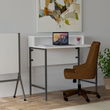 Darbo stalas USO 90,8x90 cm baltas/juodas