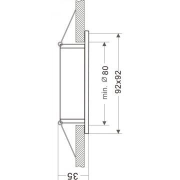 Deko-Light 110022 - Įleidžiamas šviestuvas SIRRAH 1xGU5,3-MR16/35W/12V