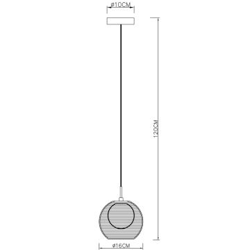 Deko-Light 342029 - Pakabinamas sietynas FILO 1xG9/40W/230V diametras 16 cm sidabras