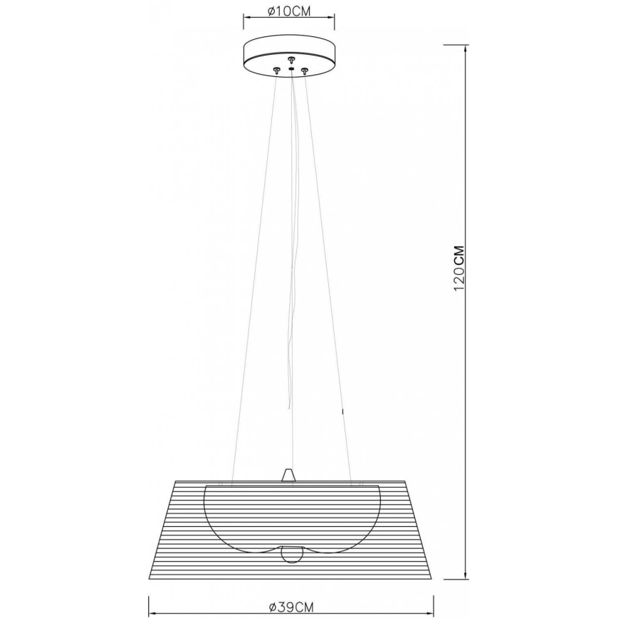 Deko-Light 342032 - Pakabinamas sietynas FILO 3xE27/60W/230V diametras 39 cm juoda